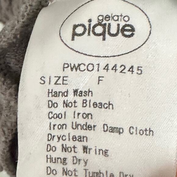 Gelato Pique Textured Knit Stretch Grey Long Sleeve Thermal Luxury loungewear - Picture 7 of 7